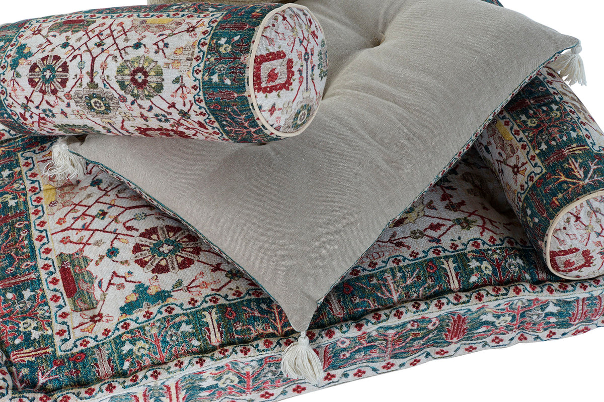 ARMCHAIR SET 4 COTTON 90X50X55 MULTICOLORED