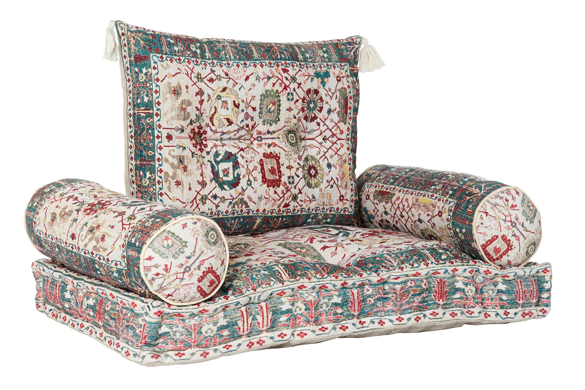 ARMCHAIR SET 4 COTTON 90X50X55 MULTICOLORED