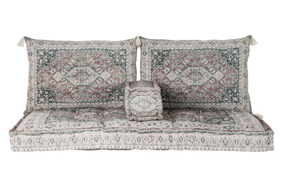 ARMCHAIR SET 4 COTTON 155X76X65 WORN OUT GREEN