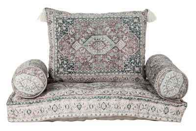 ARMCHAIR SET 4 COTTON 90X50X55 WORN OUT GREEN