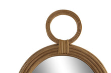 Load image into Gallery viewer, MIRROR RATTAN MIRROR 41X2X83 DOUBLE NATURAL BROWN