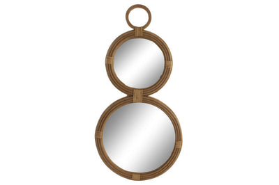 MIRROR RATTAN MIRROR 41X2X83 DOUBLE NATURAL BROWN