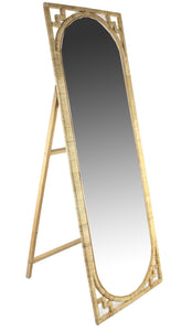 DRESSING MIRROR RATTAN 56X5X160 NATURAL BROWN