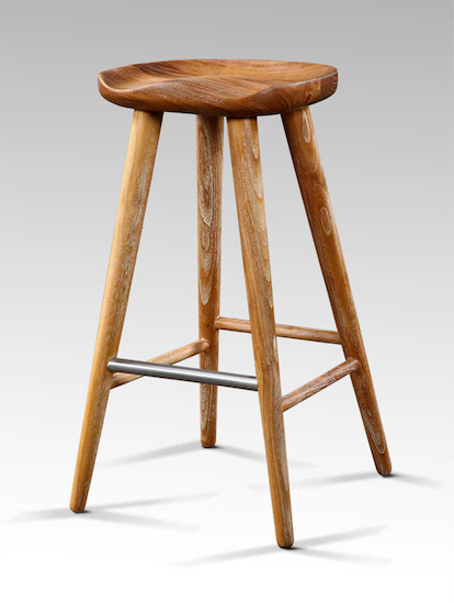 Teak wood bar stool