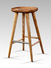 Cargar imagen en el visor de la galería, Teak wood bar stool