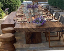 Load image into Gallery viewer,  suar dining table, solid suar dining table, solid dining table, solid wood dining table Limassol, solid wood dining table Cyprus, solid wood table Limassol, solid wood table Cyprus, large dining table, dining table, kitchen dining table, wooden dining table, country style dining table, outdoors dining table