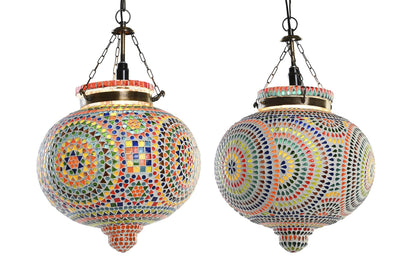 GLASS CEILING LAMP 29X29X29 MOSAIC