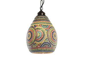 GLASS CEILING LAMP 23X23X33 MOSAIC