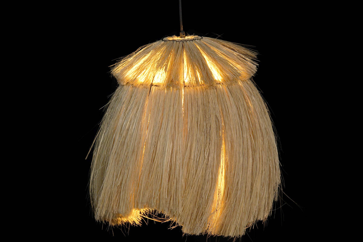CEILING LAMP JUTE METAL 45X45X55 NATURAL