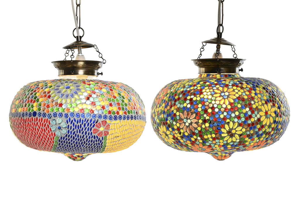 GLASS CEILING LAMP 32X32X26 MOSAIC