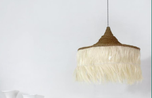 Rope hanging lamp without electric cable