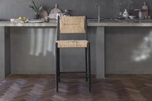 Laden Sie das Bild in den Galerie-Viewer, Acacia &amp; Munja Grass Counter Chair Black