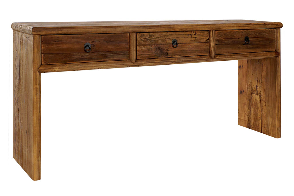 CONSOLE WOOD RECYCLED PINE 162X40X76 AGED