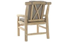 Load image into Gallery viewer, TEAK POLYESTER ARMCHAIR 65X80X92 LIGHT GRAY
