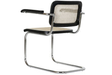 Carica l'immagine nel visualizzatore di Gallery, CHAIR ELM RATTAN 65,5X62X79 RACK BLACK