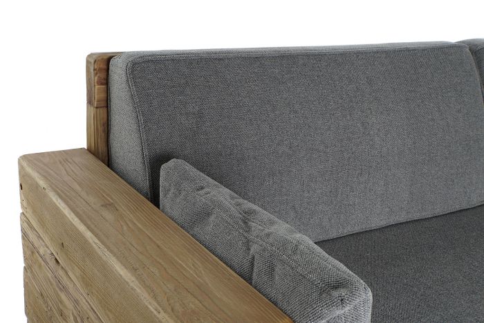 COUCH RECYCLED WOOD 224X95X82 GREY