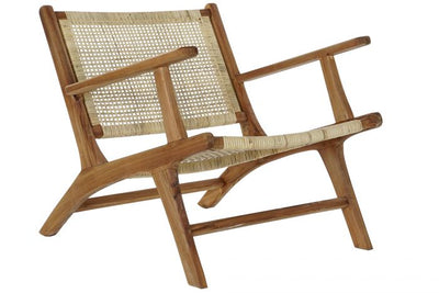 ARMCHAIR TEAK RATTAN 69X78X68 NATURAL