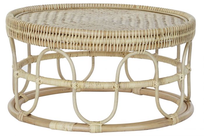 AUXILIARY TABLE RATTAN BAMBOO 70X70X36 NATURAL