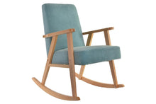Load image into Gallery viewer, ROCKING CHAIR BEECH POLYESTER 54,3X87X88 TURQUOISE