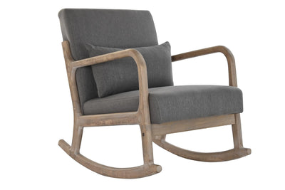 ARMCHAIR LINEN RUBBERWOOD 66X79X79 ROCKING CHAIRLOUN