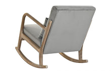 Load image into Gallery viewer, ARMCHAIR LINEN RUBBERWOOD 66X85X81 ROCKING CHAIR