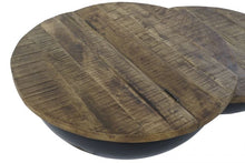 Load image into Gallery viewer, COFFEE TABLE WOOD METAL 114X76X33 BLACK