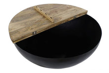 Load image into Gallery viewer, COFFEE TABLE MANGO METAL 95X95X40 BLACK
