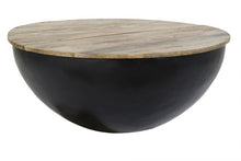 Load image into Gallery viewer, COFFEE TABLE MANGO METAL 95X95X40 BLACK