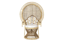 Load image into Gallery viewer, ARMCHAIR RATTAN 96X66X140 NATURAL