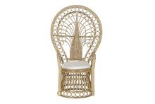 Load image into Gallery viewer, ARMCHAIR RATTAN POLYESTER 86X51X145 NATURAL