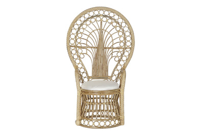ARMCHAIR RATTAN POLYESTER 86X51X145 NATURAL