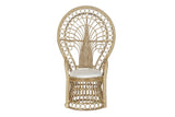 ARMCHAIR RATTAN POLYESTER 86X51X145 NATURAL