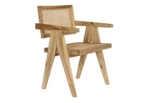 Load image into Gallery viewer, TEAK RATTAN CHAIR 51X46X76