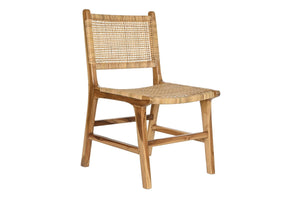 CHAIR TEAK RATTAN 51X55X86 LIGHT BROWN