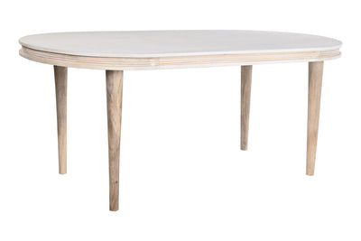 TABLE MANGO 180X90 X76 DIAMOND WHITE
