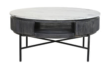 Load image into Gallery viewer, COFFEE TABLE MANGO MARBLE 90X90X42 GREY