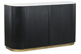 BUFFET METAL MARBLE 140X40X82 BLACK