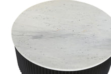 Load image into Gallery viewer, COFFEE TABLE METAL MARBLE 80X80X40 BLACK