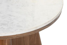 Load image into Gallery viewer, COFFEE TABLE ACACIA MARBLE 70X70X43 WHITE