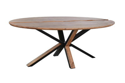 OVAL DINING TABLE ACACIA 200X100X80