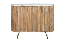 Load image into Gallery viewer, SIDEBOARD MANGO MARBLE 100X40X80 TERRAZO WHITE