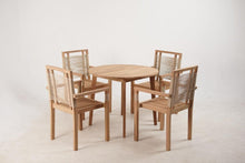 Load image into Gallery viewer, TABLE SET 5 TEAK ROPE 90X90X75 55X60X90 NATURAL