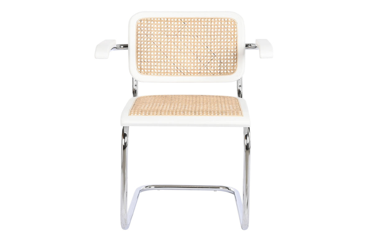 ELM RATTAN CHAIR 65.5X62X79 WHITE