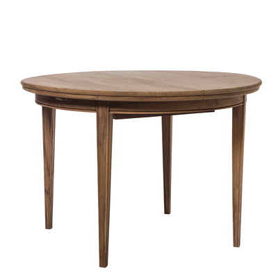 Extendable round table to oval