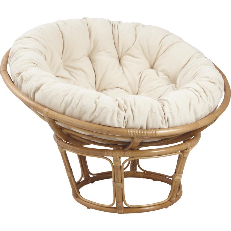Popazon Rattan papasan chair with cushion – BOIS BLANC HOME