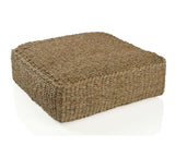 SQUARE PUF SEAGRASS 60X60X20CM