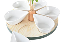 Load image into Gallery viewer, APPERTIF SET SET 15 STONEWARE BAMBOO 23,5X23,5X1,5