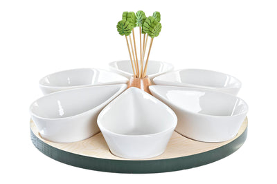 APPERTIF SET SET 15 STONEWARE BAMBOO 23,5X23,5X1,5