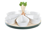 APPERTIF SET SET 15 STONEWARE BAMBOO 23,5X23,5X1,5
