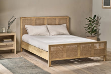 Load image into Gallery viewer, Saharsa Cane &amp; Mango Wood Bed - King